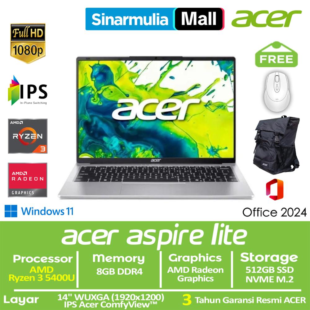 ACER Aspire Lite 14 AL14-45P Ryzen 3 5400U 512GB SSD 8GB WUXGA IPS Win11+OHS - foto 1