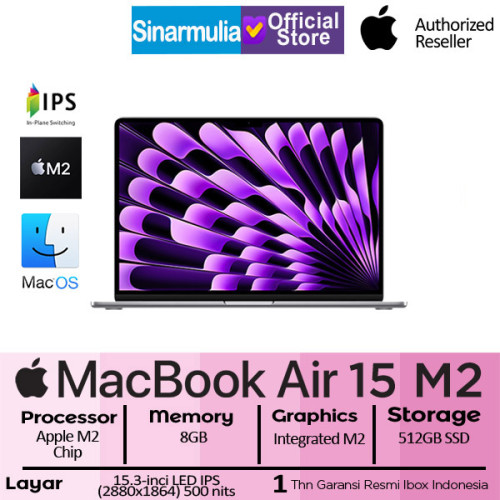 Apple MacBook Air 15 M2 Chip 512GB SSD 8GB IPS Mac1