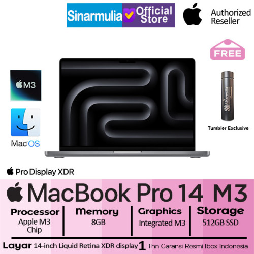 Apple MacBook Pro 14 M3 Chip 512GB SSD 8GB XDR Mac1 Apple MacBook Pro 14 M3 Chip 512GB SSD 8GB XDR Mac1