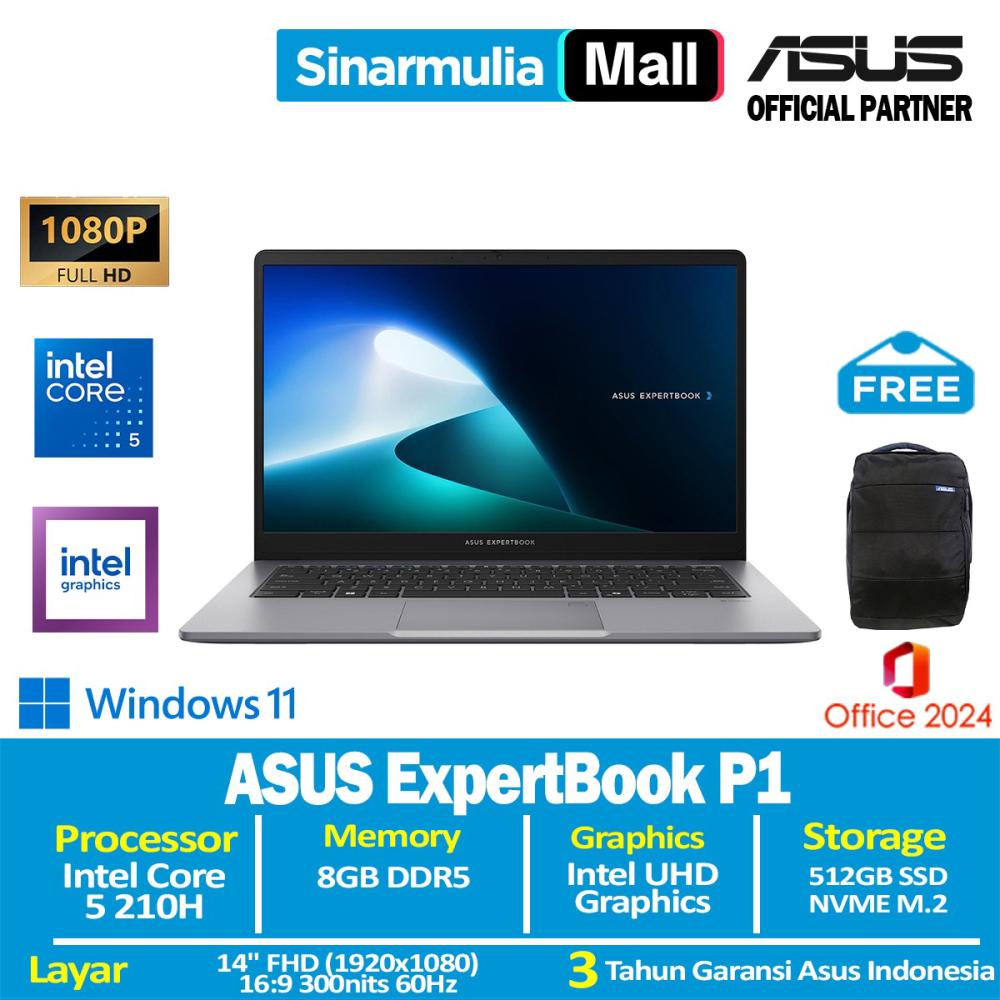 ASUS ExpertBook P1 P1403CVA Core 5 210H 512GB SSD 8GB FHD Win11+OHS - foto 1