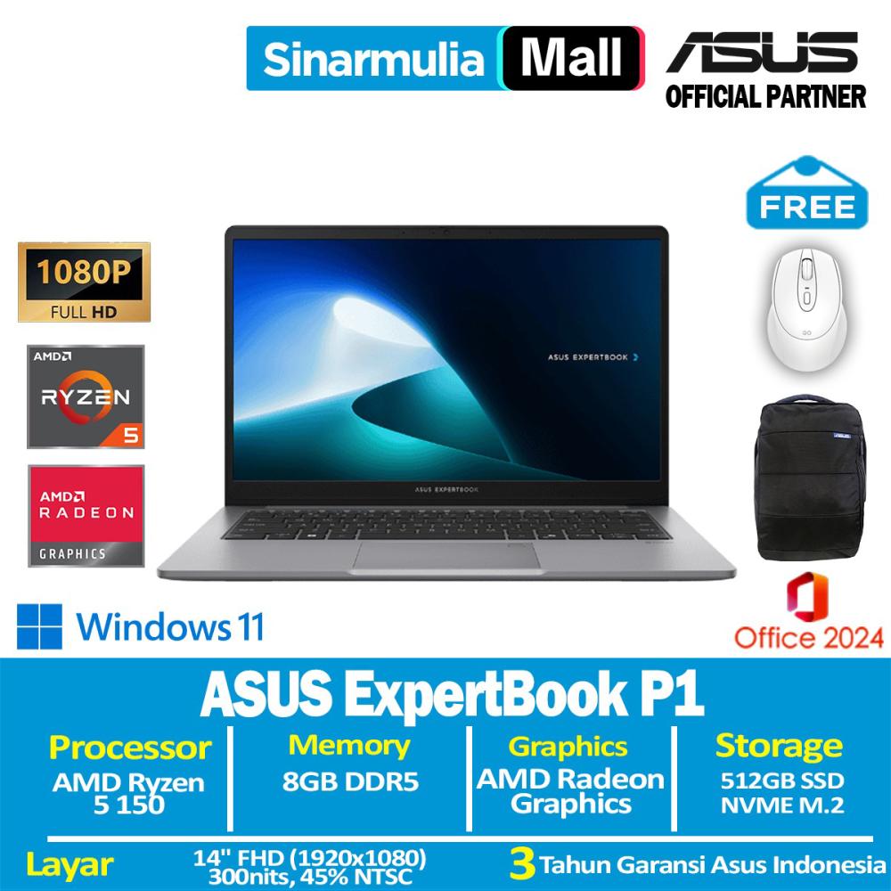 ASUS ExpertBook P1 PM1403CDA Ryzen 5 150 512GB SSD 8GB FHD Win11+OHS - foto 1