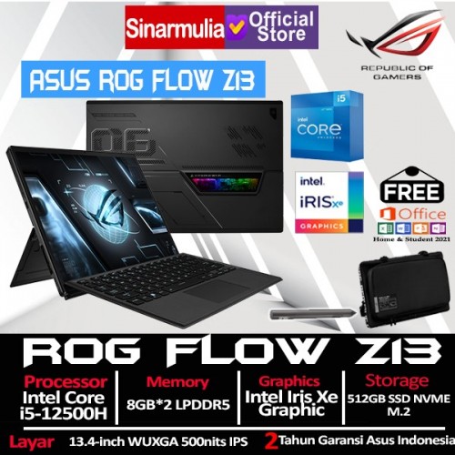 Asus ROG Flow Z13 i5-12500H 512GB 16GB Intel Iris Xe Windows11 + OHS1