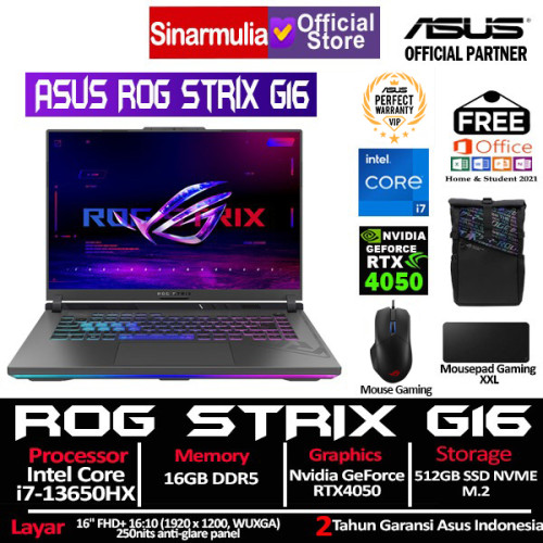 Asus ROG Strix G614JU GeForce RTX™ 4050 I7 13650HX 16GB 512GB SSD1