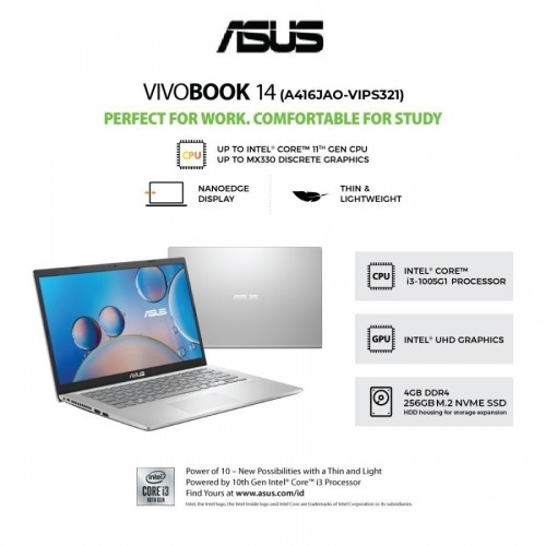 Asus Vivobook A416JAO-VIPS321 i3-1005G1 256GB SSD Windows11 + OHS6