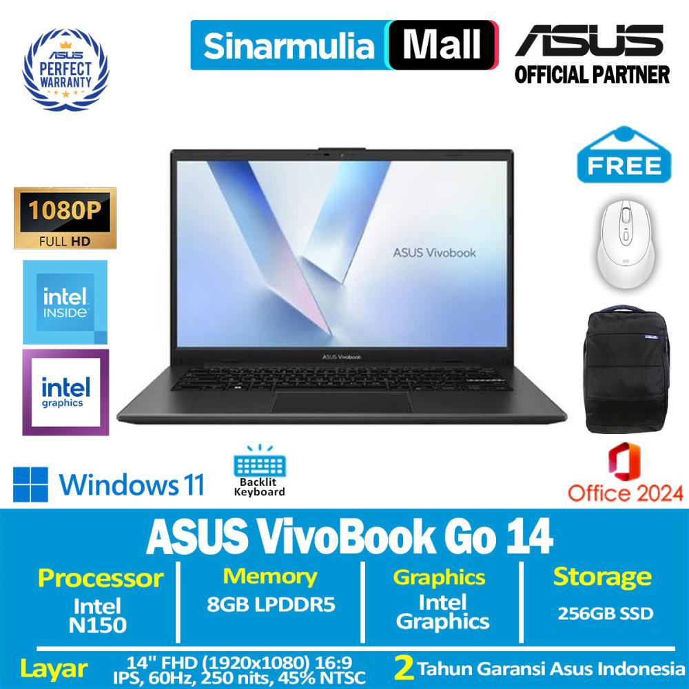 ASUS Vivobook Go 14 E1404TA Intel N150 256GB SSD 8GB FHD IPS Win11+OHS - foto 1