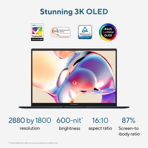 ASUS Zenbook 14 OLED UX3405MA Intel Ultra 5 155H 1TB SSD 16GB Touch 3K11 ASUS Zenbook 14 OLED UX3405MA Intel Ultra 5 155H 1TB SSD 16GB Touch 3K11