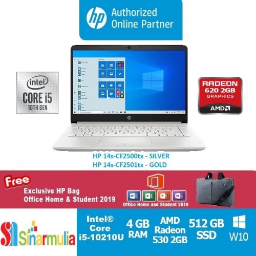 HP 14s-CF2500tx / CF25001tx i5-10210U 512GB SSD 4GB Radeon 630 2GB Win10