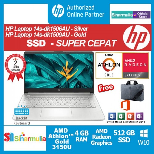 HP 14s-dk1506AU / dk1509AU ATHLON 3150 4GB 512GB SSD Windows10 + OHS