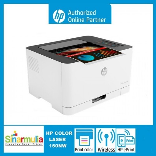 HP Color Laser 150nw Print warna - Network - wireless1