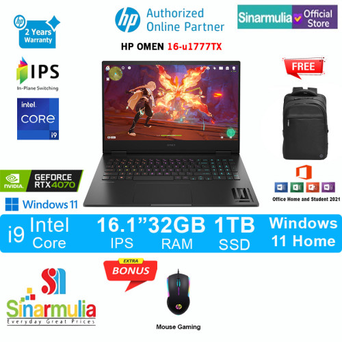 HP OMEN Transcend 16-u1777TX i9-14900HX RTXT4070 1TB SSD 32GB Win11+OHS HP OMEN Transcend 16-u1777TX i9-14900HX RTXT4070 1TB SSD 32GB Win11+OHS