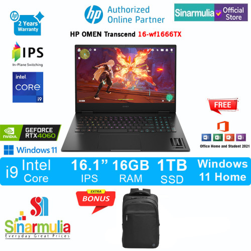 HP OMEN Transcend 16-wf1666TX i9-14900HX RTX4060 1TB SSD 16GB Win11+OHS HP OMEN Transcend 16-wf1666TX i9-14900HX RTX4060 1TB SSD 16GB Win11+OHS