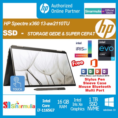 HP Spectre x360 13-aw2110TU i7-1165G7 1TB SSD 16GB Intel Xe WIN10+OHS