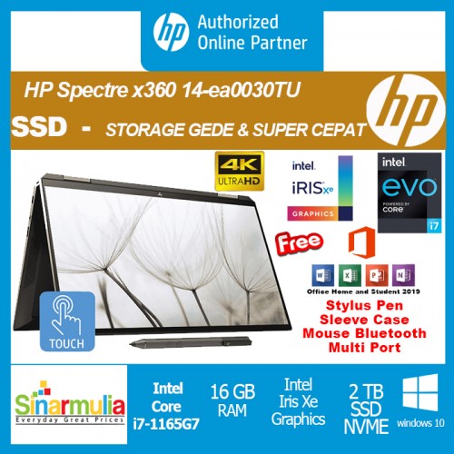 HP Spectre x360 14-ea0030TU i7-1165G7 2TB SSD 16GB Intel Xe 4K UHD W101