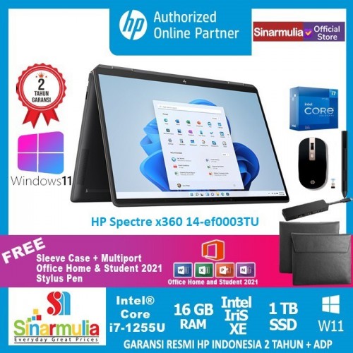 HP Spectre x360 14-ef0003TU i7-1255U 1TB SSD 16GB Windows11 + OHS