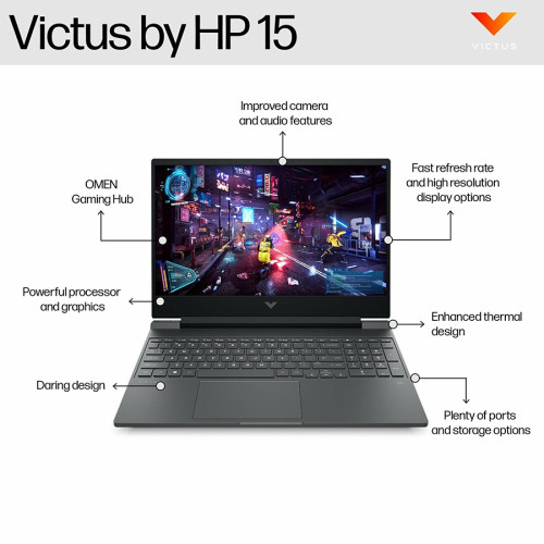 HP Victus 15-fb2997AX/fb2999AX Ryzen 5 8645HS RTX4060 512GB SSD 16GB 144Hz IPS Win11+OHS3
