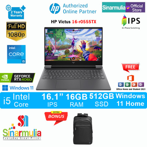 HP Victus Gaming 16-r0555TX i5-13500HX RTX4060 512GB SSD 16GB 165Hz 100%sRGB IPS Win11+OHS HP Victus Gaming 16-r0555TX i5-13500HX RTX4060 512GB SSD 16GB 165Hz 100%sRGB IPS Win11+OHS