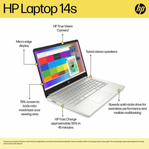 Laptop HP 14s ATHLON 3050 4GB 512GB SSD Win+OHS ORI9
