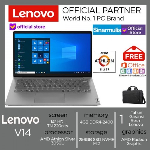 Laptop Lenovo V14 Athlon 3050U 256GB SSD 4GB Win10 + OHS Original1