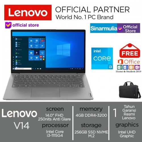 Laptop Lenovo V14 G2 i3-1115G4 256GB SSD 4GB FHD WIN10 + OHS