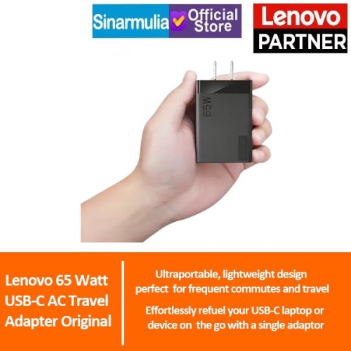 Lenovo 65 Watt USB-C AC Travel Adapter Original3