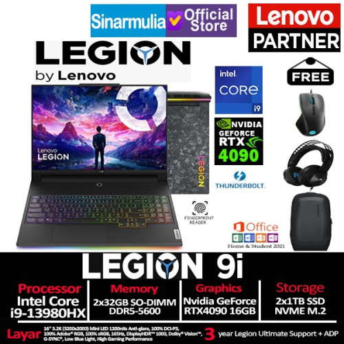 Lenovo Legion 9i i9-13980HX RTX4090 2TB SSD 64GB 3.2K 100%sRGB Win11