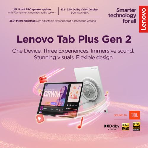 Lenovo Tab Plus Gen 2 - 12.1" 2.5K 120Hz - MediaTek Dimensity 7400 - 9 Speaker JBL Dolby Atmos - Tablet Android Garansi Resmi1