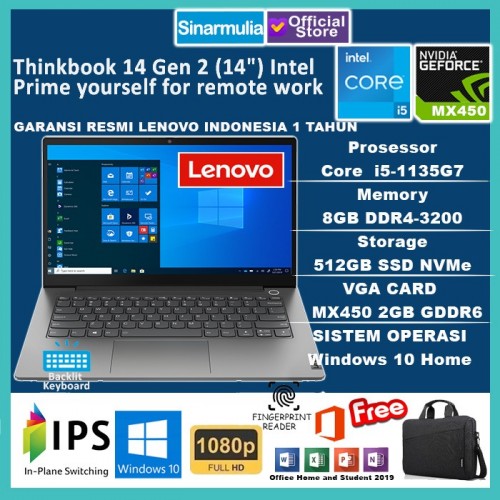 Lenovo Thinkbook 14 G2 i5-1135G7 512GB SSD 8GB MX450 2GB