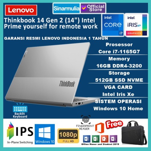 Lenovo Thinkbook 14 G2 i7-1165G7 512GB SSD 16GB Iris xe