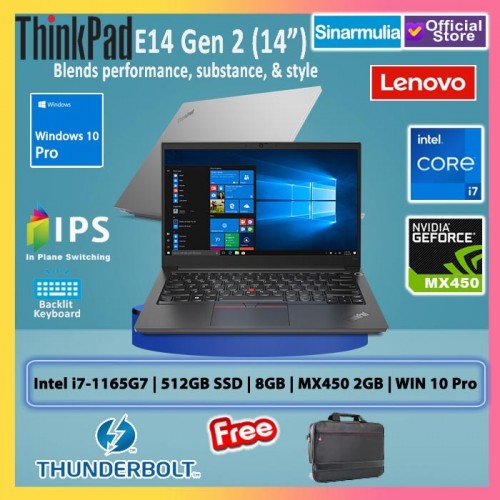 Lenovo ThinkPad E14 G2 i5-1135G7 512GB SSD 8GB Iris Xe Win 10 Pro