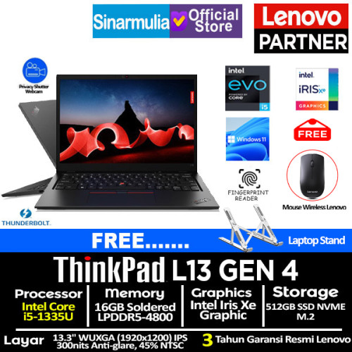 Lenovo ThinkPad L13 Gen 4 i5-1335U 512GB SSD 16GB Win11Pro