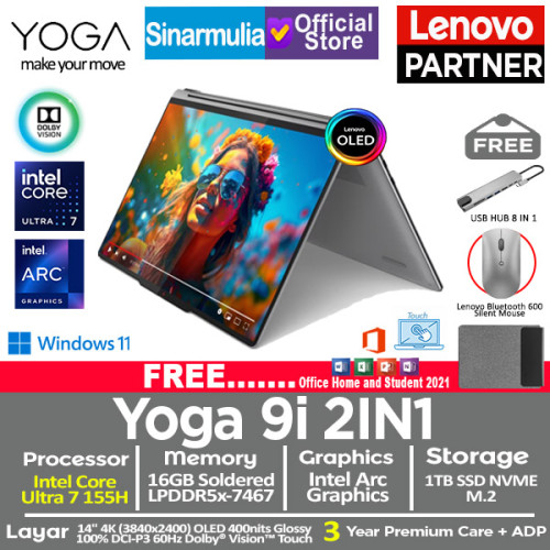 Lenovo Yoga 9i 2IN1 Intel Ultra 7 155H 1TB SSD 16GB 4K OLED Touch W1113