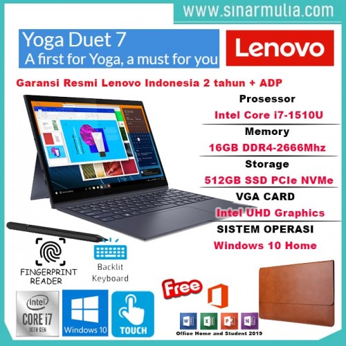 Lenovo YOGA Duet 7i Core i5-10210U 512GB SSD 8GB 13" Win10+OHS1
