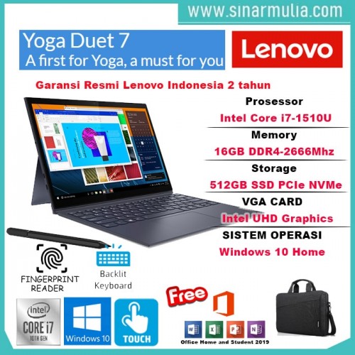 Lenovo YOGA Duet 7i Core i7-10510U 512GB SSD 16GB 13" Win10+OHS1