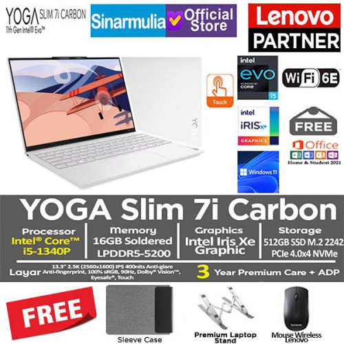 Lenovo Yoga Slim 7i Carbon i5-1340P 512GB SSD 16GB Iris Xe Touch Win1