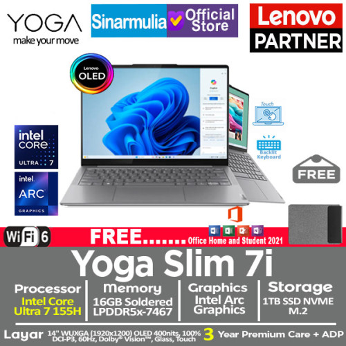 Lenovo Yoga Slim 7i Intel Ultra 7 155H 1TB SSD 16GB OLED Touch Win11 Lenovo Yoga Slim 7i Intel Ultra 7 155H 1TB SSD 16GB OLED Touch Win11