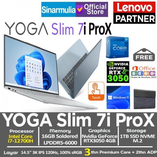 Lenovo Yoga Slim 7i ProX 14IAH7 i7-12700H RTX3050 1TB SSD 16GB Windows11 + OHS1