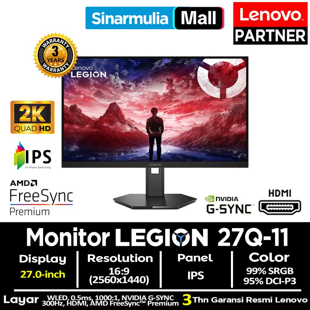 Monitor Gaming Lenovo Legion 27Q-11 IPS 300Hz 0.5ms 2K 99%sRGB - foto 1