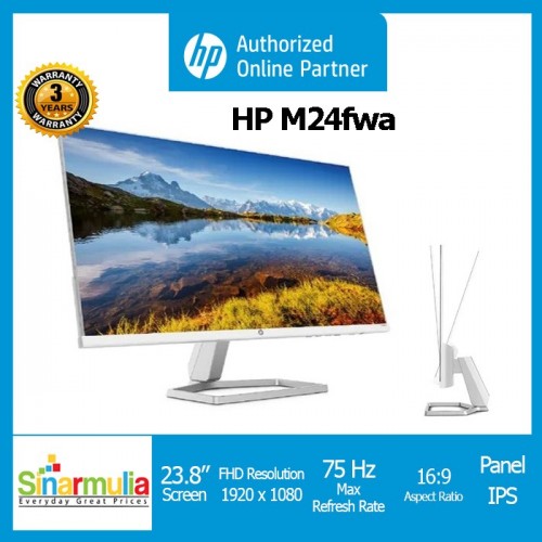 Monitor HP M24fwa 23.8 inch FHD 75Hz Bezelless Free Sync Speakers