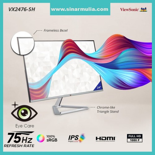 Monitor LED 24" ViewSonic VX2476-SH|Full HD|IPS|Frameless Bezel