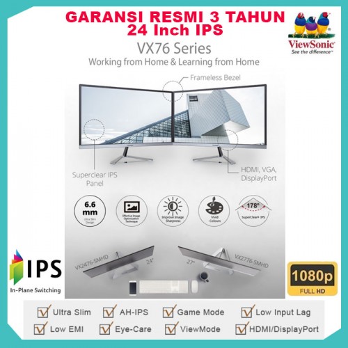 Monitor LED 32" ViewSonic VX3276-2K-MHD |IPS|Frameless|HDMI|DP2
