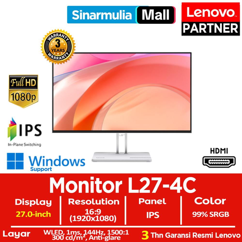 Monitor LED Lenovo L27-4C 27" IPS 144Hz 1ms HDMI 99%sRGB - foto 1