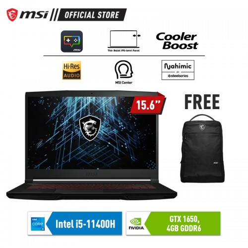 MSI GF63 11SC i5-11400H 512GB SSD 8GB GTX1650 Windows11 Home2