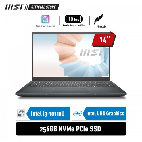 MSI MODERN 14 B10MW i3-10110U 8GB 256GB 14" FHD Win10Home