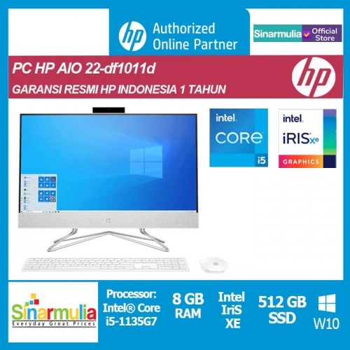 PC HP All-in-One 24-df1011d i5-1135G7 8GB 512GB SSD Iris Xe Win10