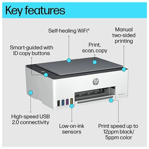 Printer HP Smart Tank 580 wireless All in One Garansi resmi HP5
