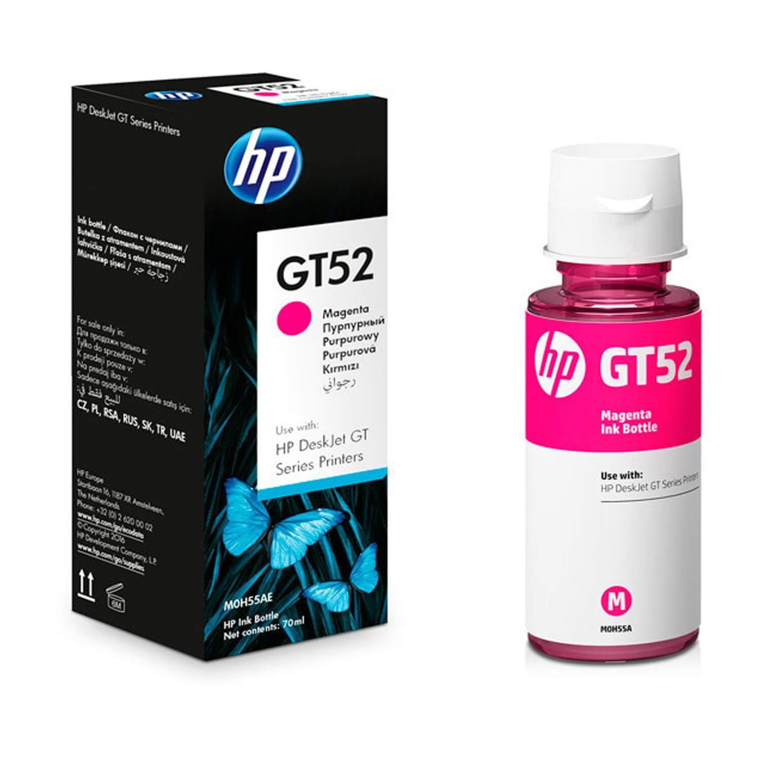 HP GT52 Magenta Original Ink Bottle