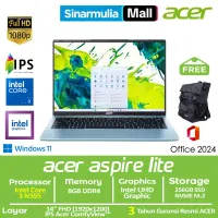ACER Aspire Lite 14 AL14-37P Core 3 N355 256GB SSD 8GB FHD IPS Win11+OHS - foto 1