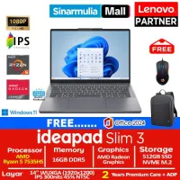 Lenovo Ideapad Slim 3 Ryzen 5 7535HS 512GB SSD 16GB IPS WUXGA Win11+OHS1