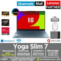 Lenovo YOGA Slim 7 Ryzen AI 7 445 512GB SSD 16GB WUXGA OLED 100%sRGB Win11+OHS1