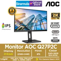 Monitor LED AOC Q27P2C 27" IPS 75Hz 4ms 100%sRGB1